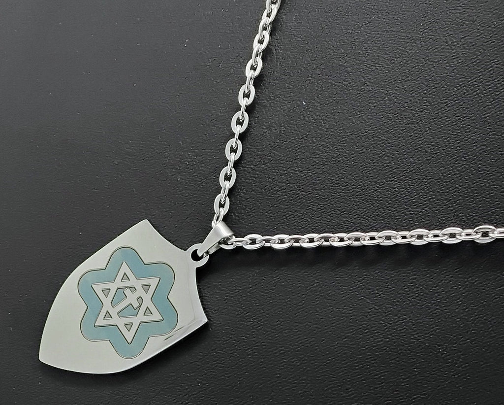 Star of David with the stainless steel Messianic Jewish pendant pendant engraved  20" necklace gift boxed.