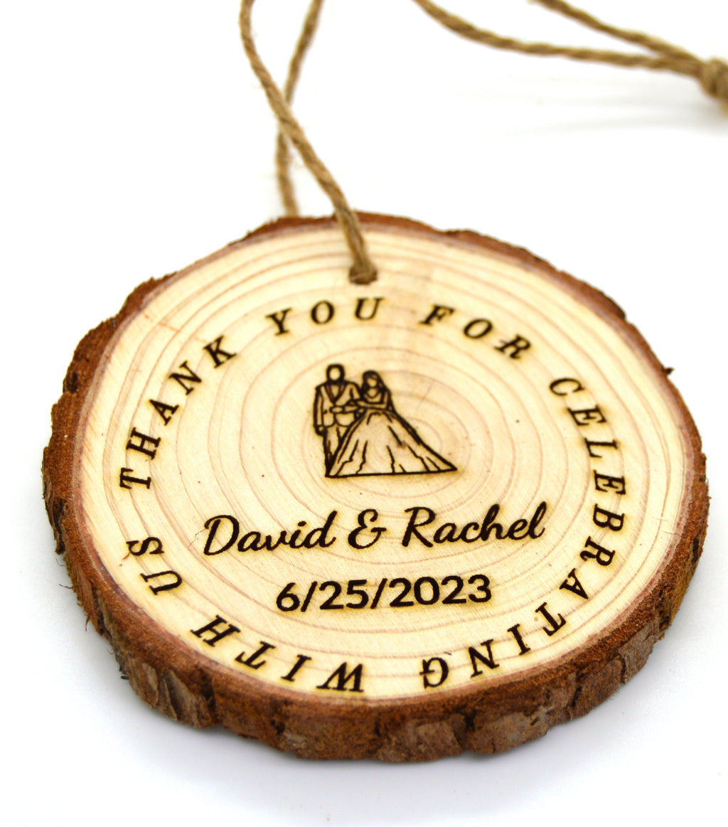 Jewish Wedding, Shower favors personalized Natural Pine wood with your name Star of David , Menorah Ani Ledodi in Hebrew gift for Guests