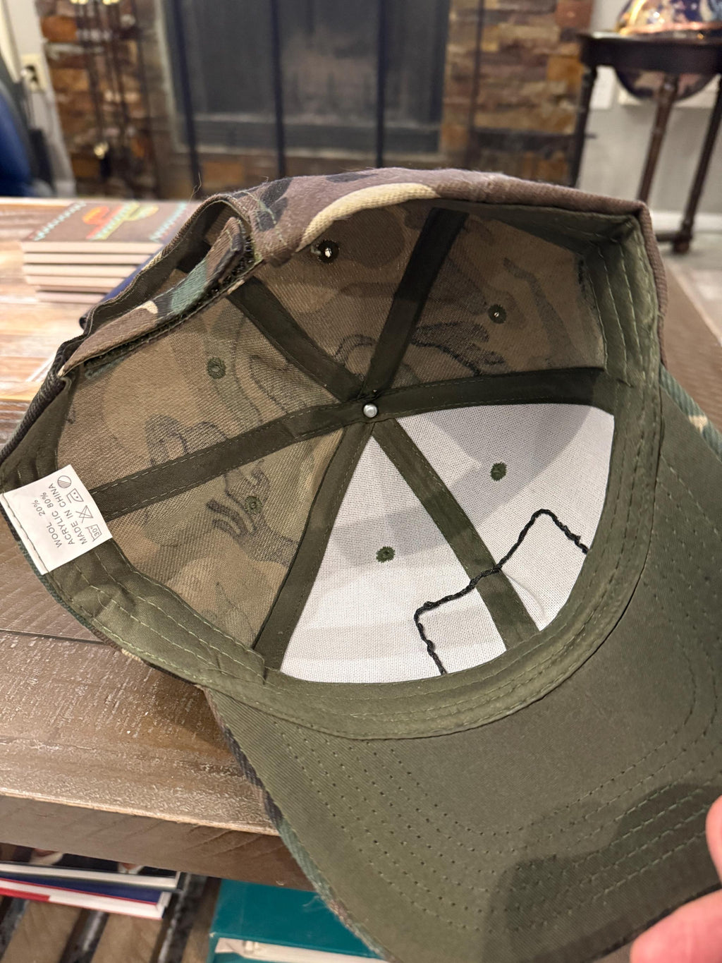 USA Flag Hat baseball cap American flag leatherette patch laser engraved and heat pressed applied on blue and white hand stitched  on Camo