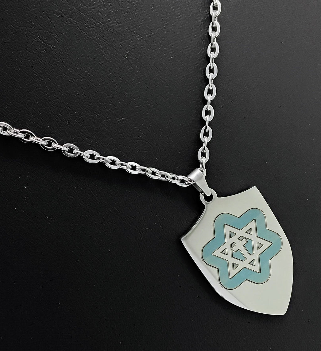 Star of David with the stainless steel Messianic Jewish pendant pendant engraved  20" necklace gift boxed.