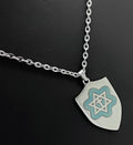 Star of David with the stainless steel Messianic Jewish pendant pendant engraved  20" necklace gift boxed.