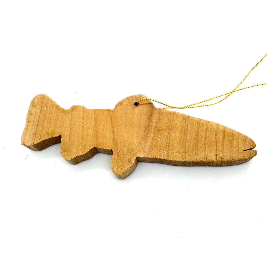 Wooden rainbow trout fish Christmas ornament hand crafted from cedar wood fishing gift personalized with your name engraved on the back