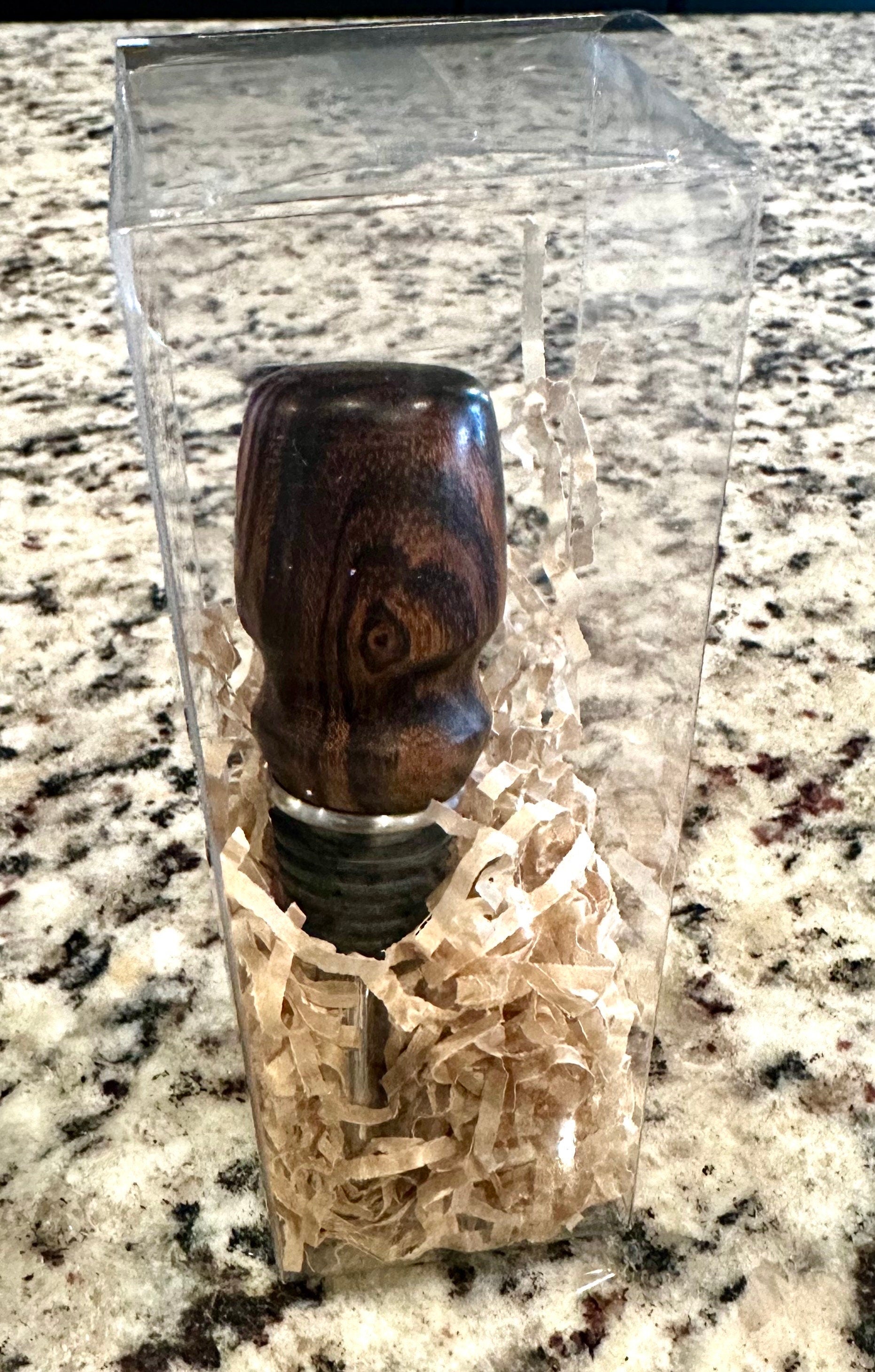 handmade wooden wine bottle stoppers hand turned from hard wood with stainless steel