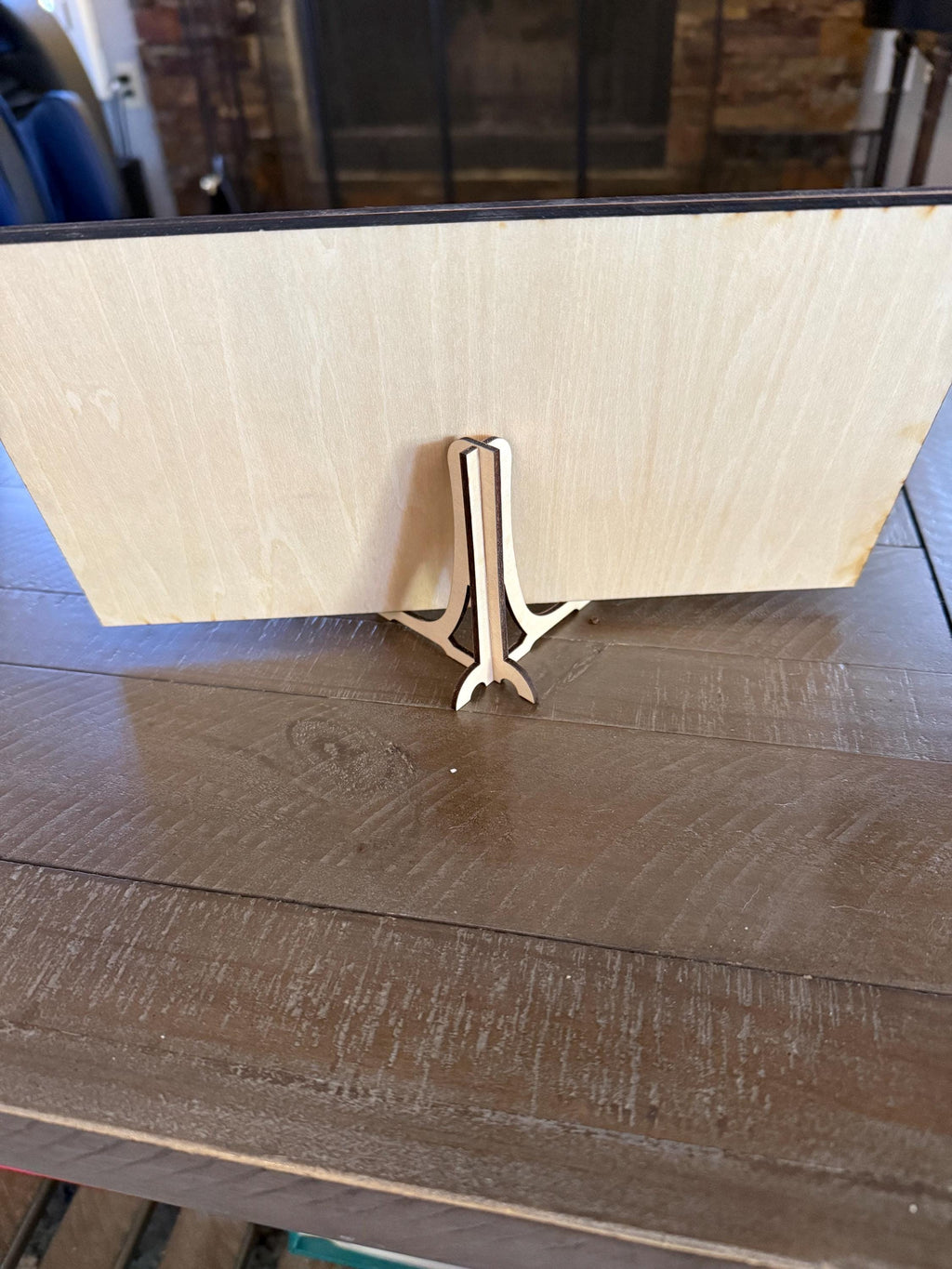 USA American flag handmade in Arizona from walnut and basswood with wooden stand 11” x 6” USA Marine Corps