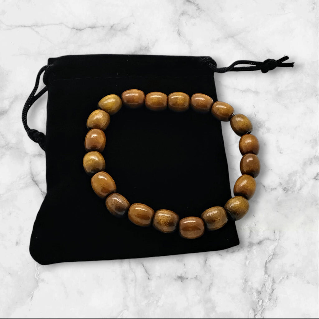 Handmade wood beads stretch bracelet available in size 7" to 8"