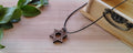 Handmade wooden walnut pendant Jewish star of David magen David in Hebrew Israel comes with 20" necklace