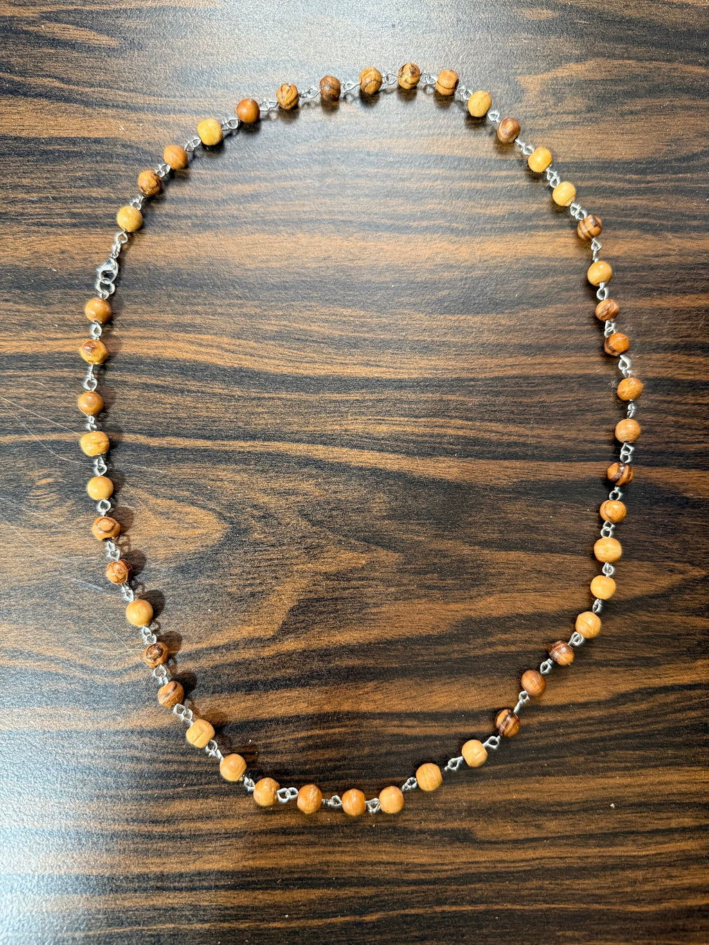 Bethlehem olive wood beads necklace hand made