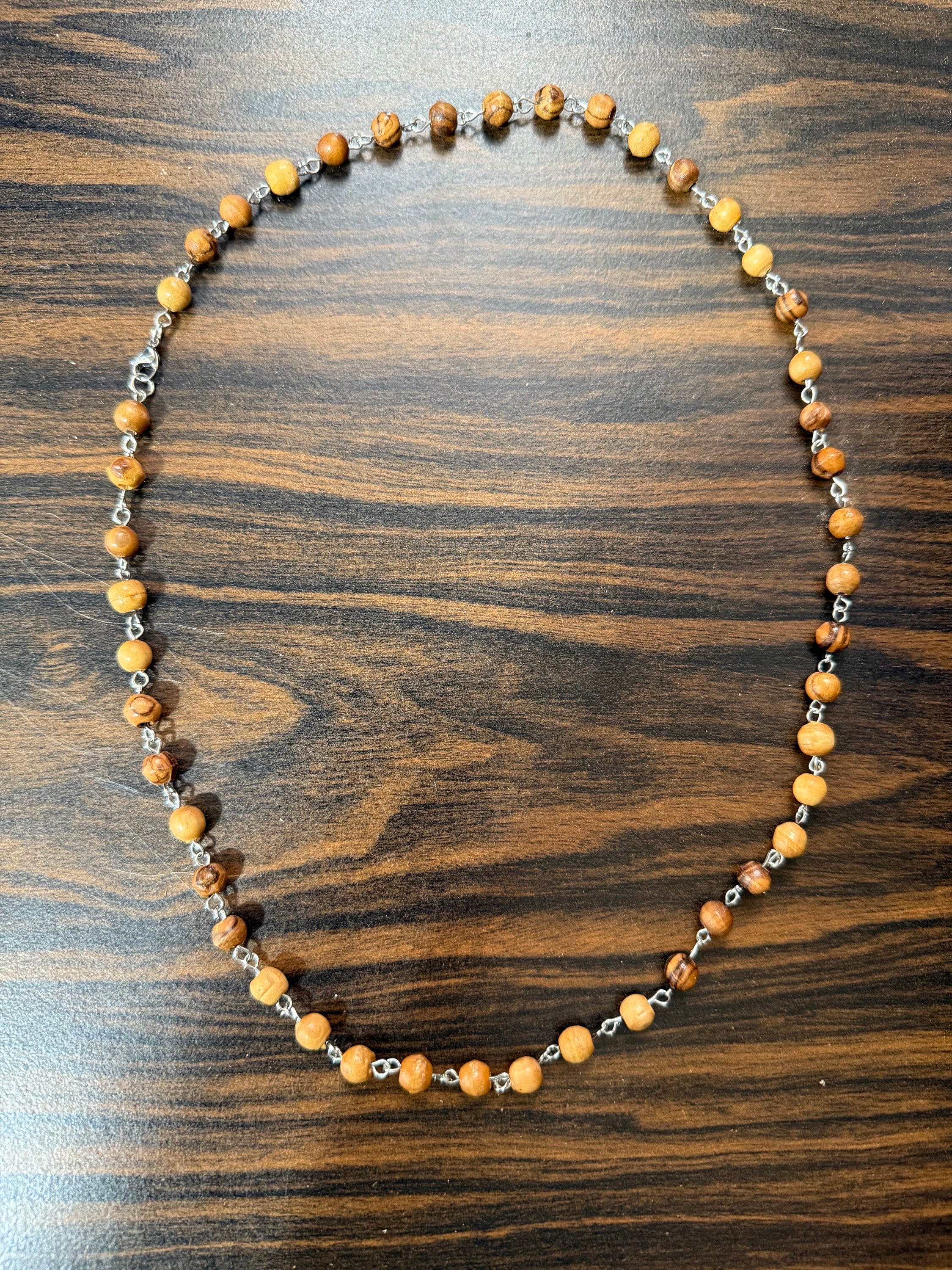 Bethlehem olive wood beads necklace hand made