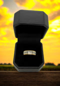 I am my beloved Hebrew weeding ring engraved in Hebrew Ani Ledodi Vedodi li 18k gold PVD  edge Stainless steel available 6 mm or 8 mm width