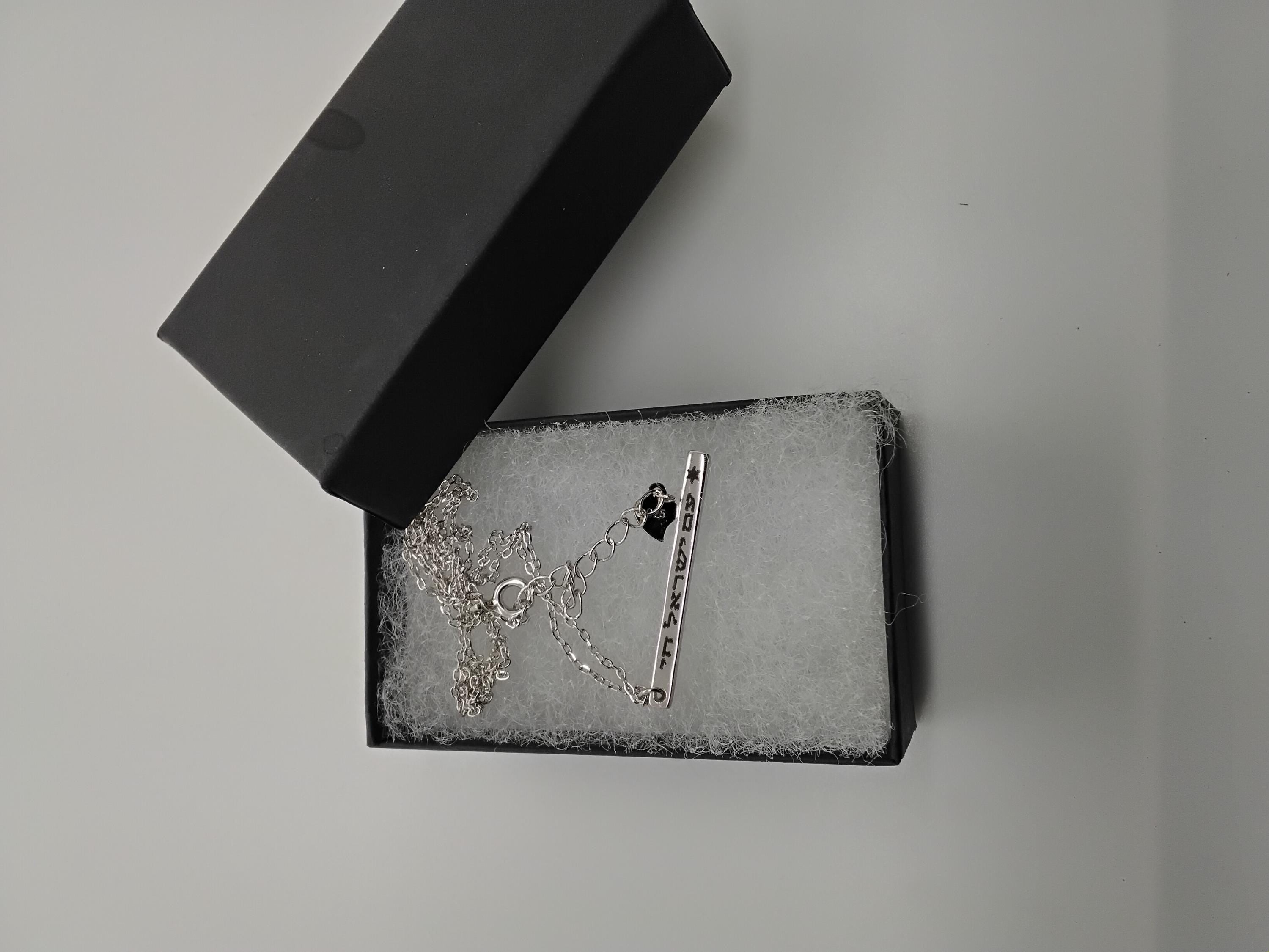 Am Israel Chai Necklace 925 Sterling Silver Star Of David Bar Pendant 17" Necklace Support Israel