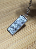 Mezuzah Scroll Necklace Shema Israel Stainless Steel 20” handmade