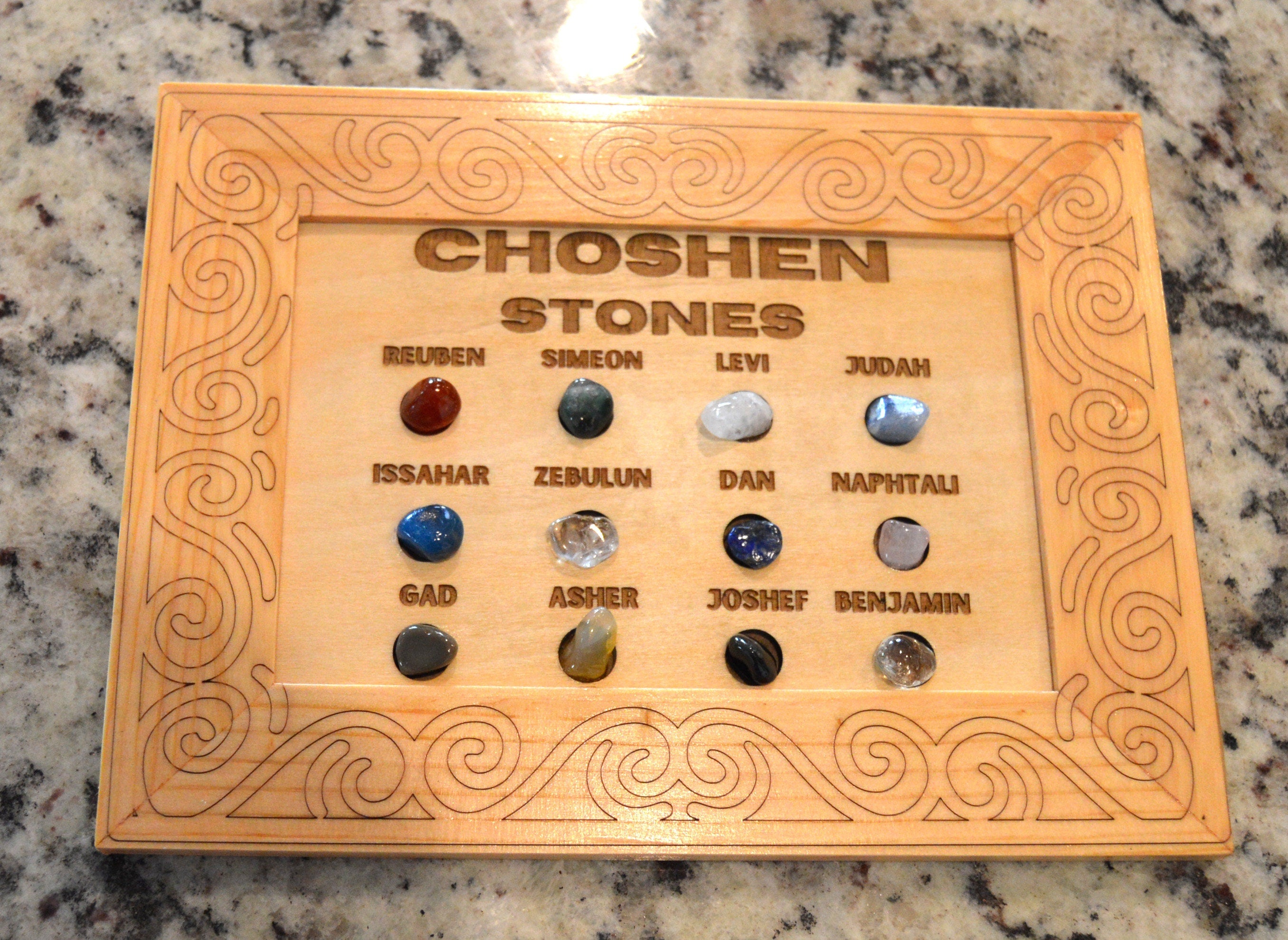 Ephod Choshen Hoshen The High Priest Jewish Messianic 12 Tribes of Israel wooden carved