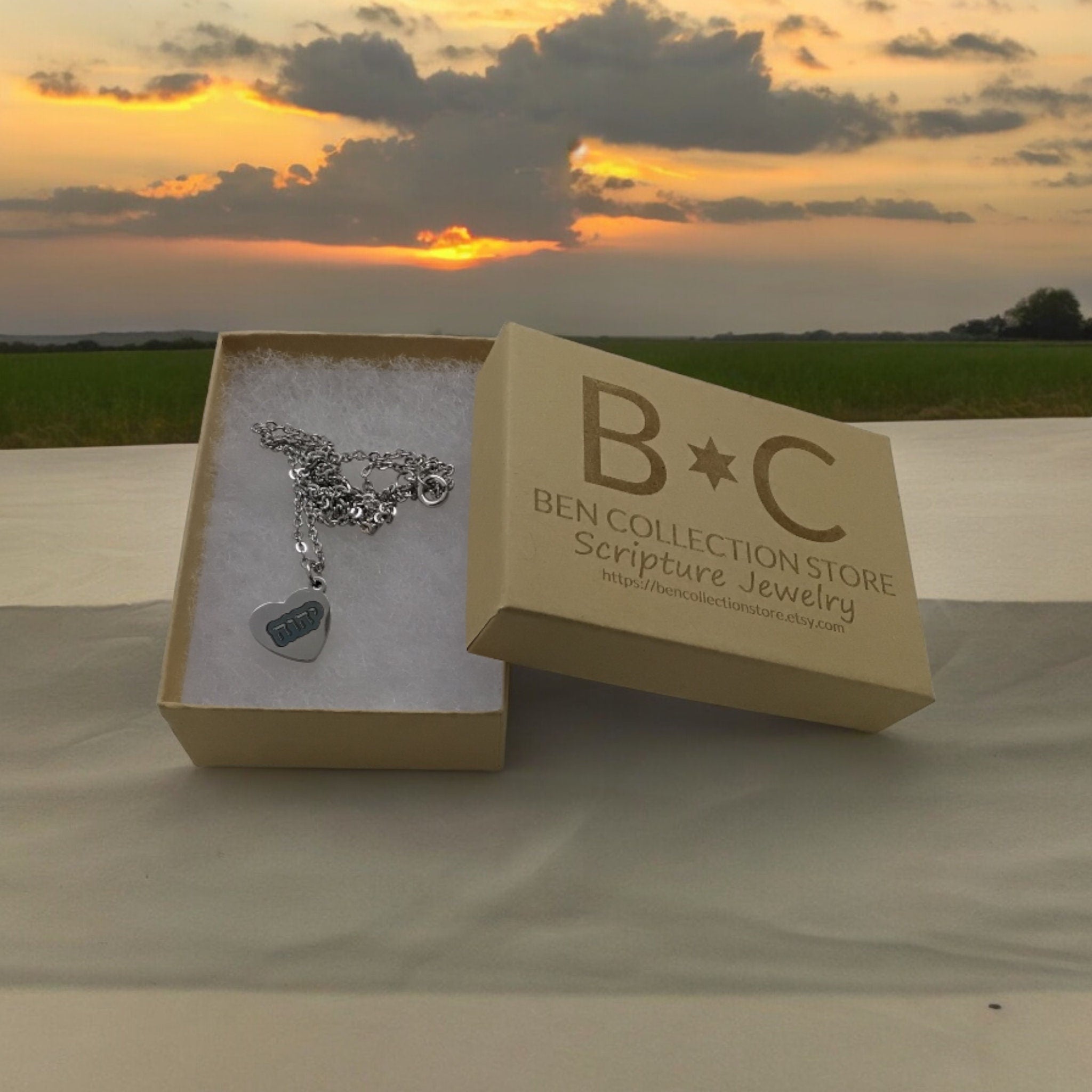 Hebrew YHVH Jehovah name of God pendant available in 3 colors engraved Stainless steel with 18" necklace scripture jewelry
