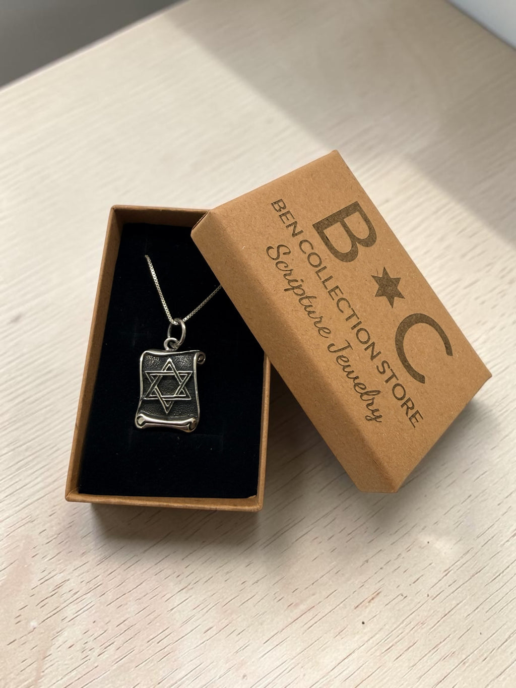 Star of David necklace 925 sterling silver Magen David Jewish star