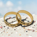 Hebrew Jewish wedding ring with the verses Ani Ledodi My Beloved 925 sterling silver Gold plated