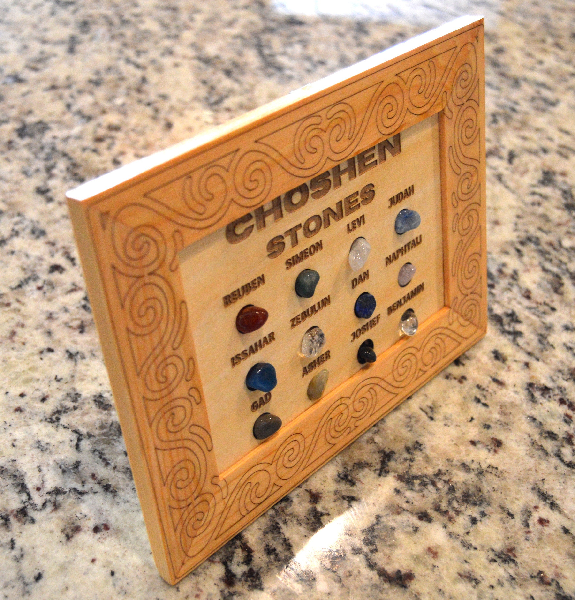 Ephod Choshen Hoshen The High Priest Jewish Messianic 12 Tribes of Israel wooden carved