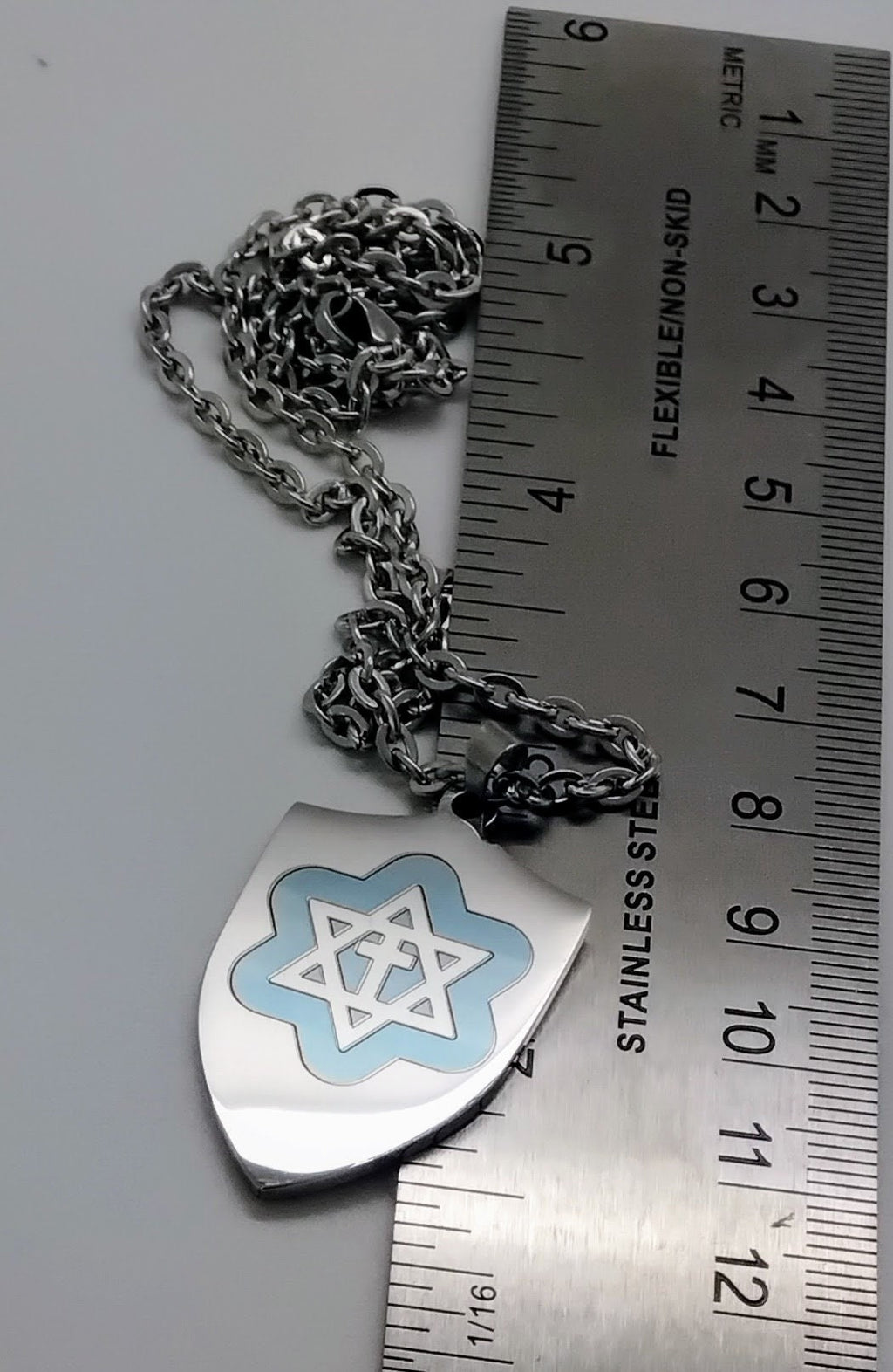 Star of David with the stainless steel Messianic Jewish pendant pendant engraved  20" necklace gift boxed.