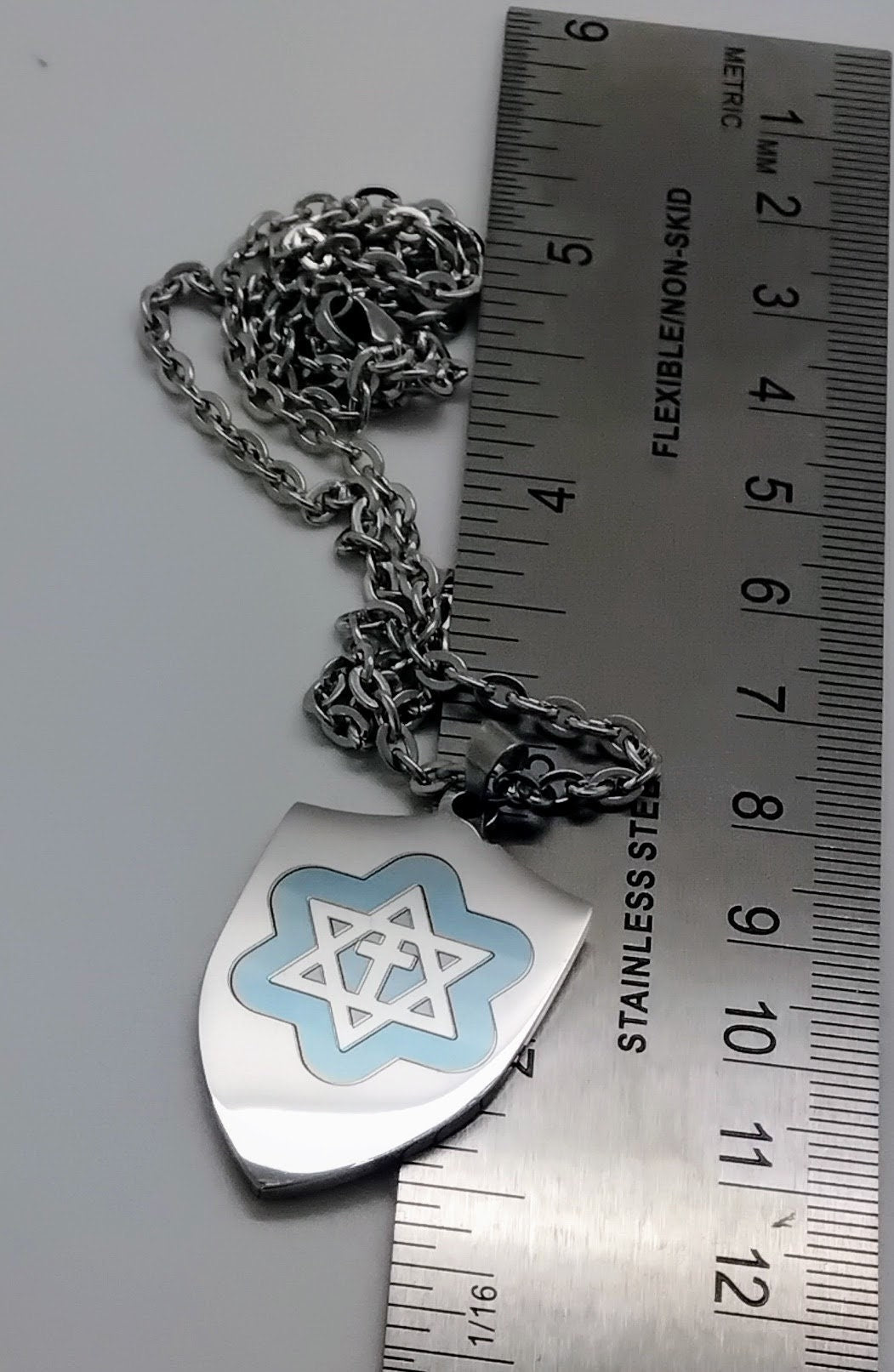 Star of David with the stainless steel Messianic Jewish pendant pendant engraved  20" necklace gift boxed.