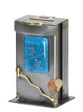 Baby Boy blue Tzedukah Charity box hand made by Gary Rosenthal 4.5"