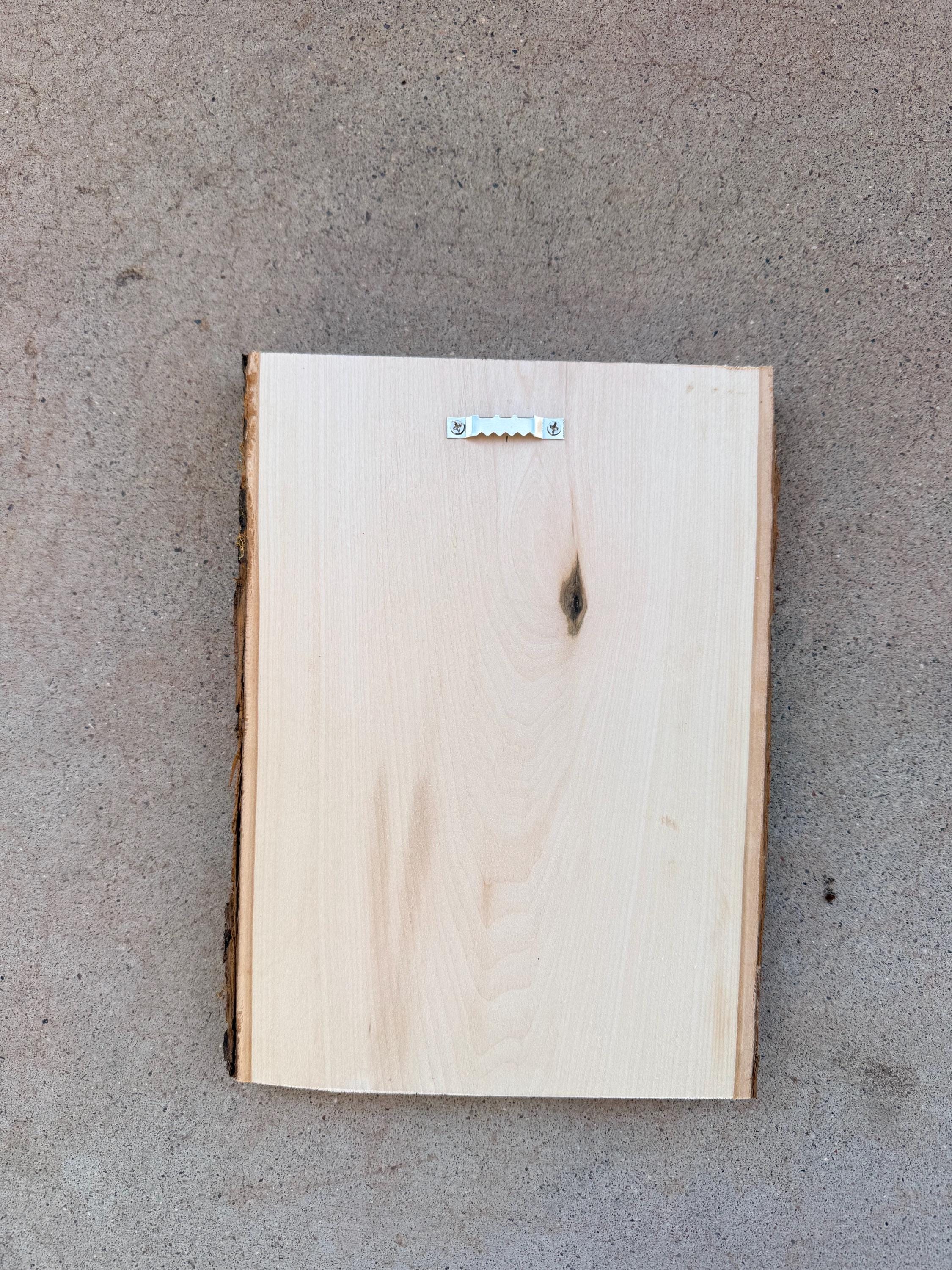 Chakra Tree Root yoga sign engraved on live edge basswood size 11” x 8”