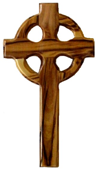 Celtic Cross - Olive Wood from the Holy Land 4"