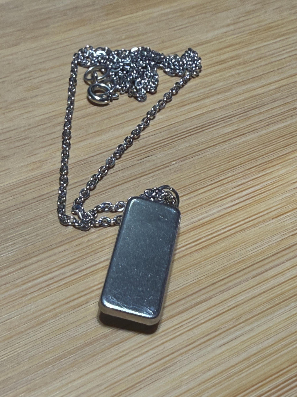 Mezuzah Scroll Necklace Shema Israel Stainless Steel 20” handmade