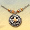 El Rafa I Am The Lord Who Heals You" (Ex.15:26) . Silver+Gold Necklace by LeeHee,Israeli Jewelry.