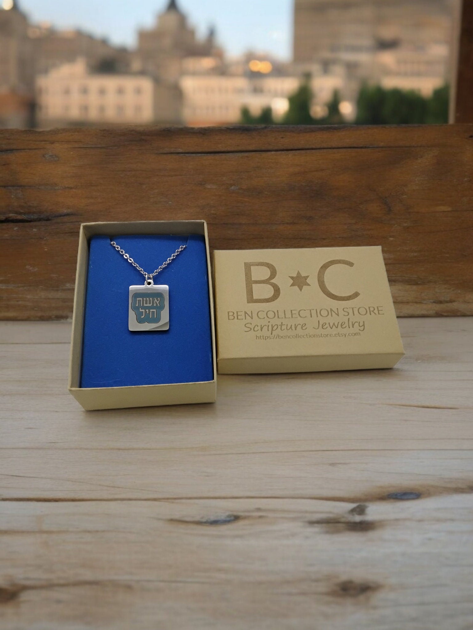 Woman of excellence Provb 31:10 scripture pendant necklace Handmade stainless steel with 18" necklace gift boxedi