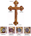 Hand Carved Olive wood Body of Christ with Four Vials from Bethlehem 15"