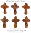Olive wood Comfort Cross Set of 6